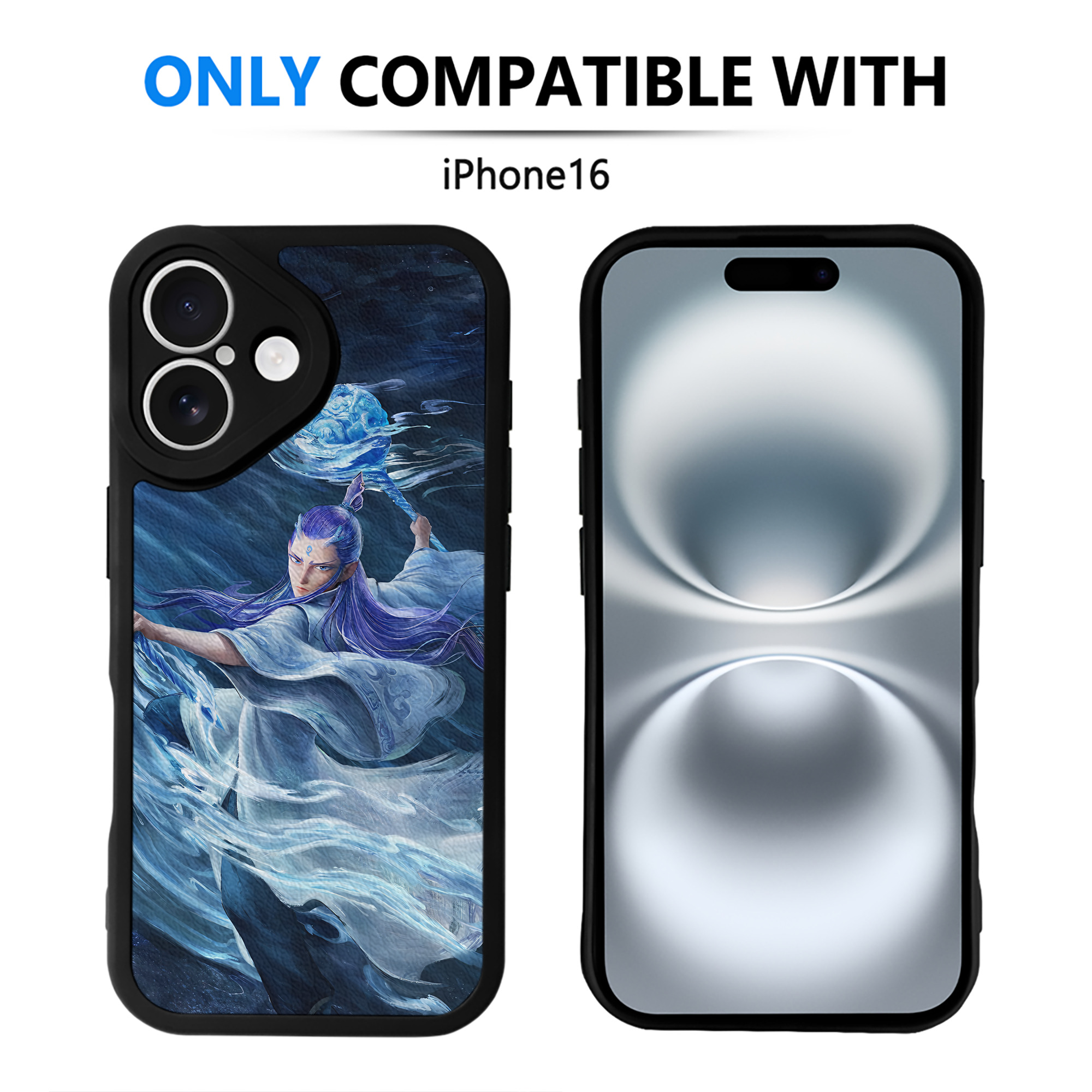 （画像用） Ne Zha 2 ナタ 魔童の大暴れ 【iPhone 16シリーズ対応】シリコンスマホケース（レザー調） 材質：シリコン